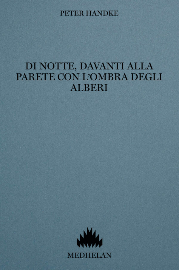 Di notte, davanti alla parete con l'ombra degli alberi